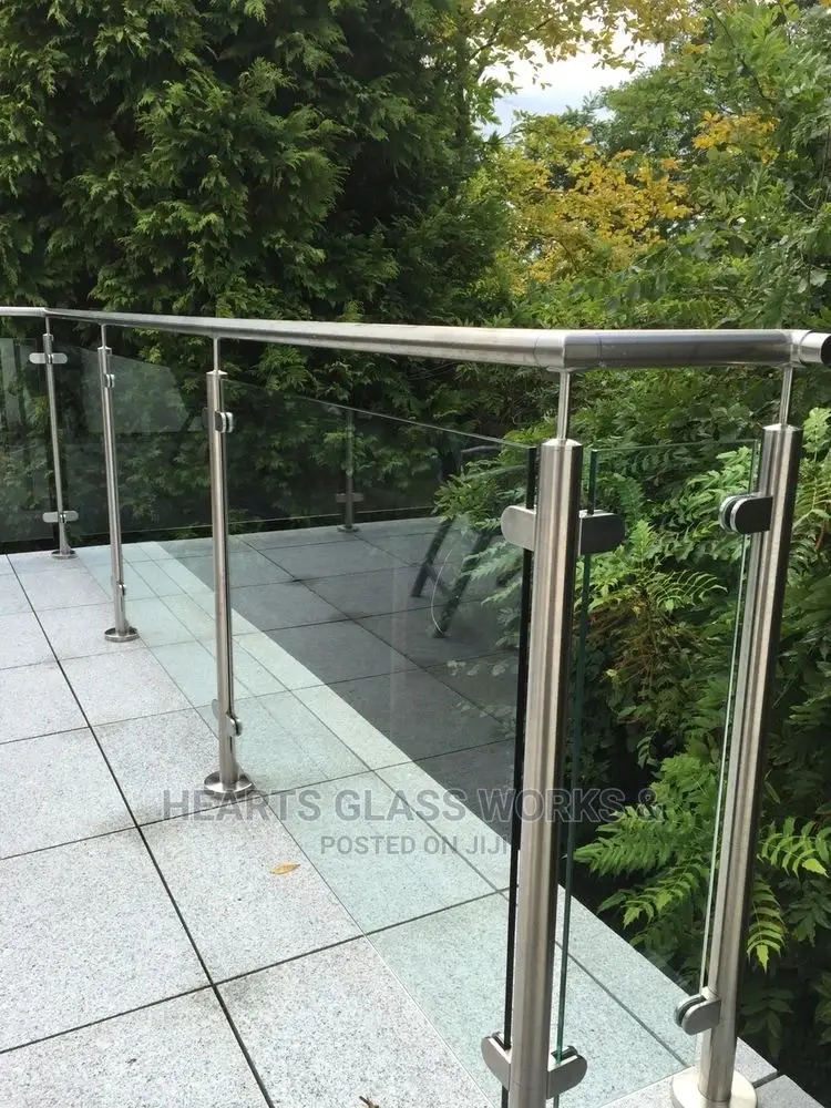 Plain Glass Balustrade With Stainless Frame.