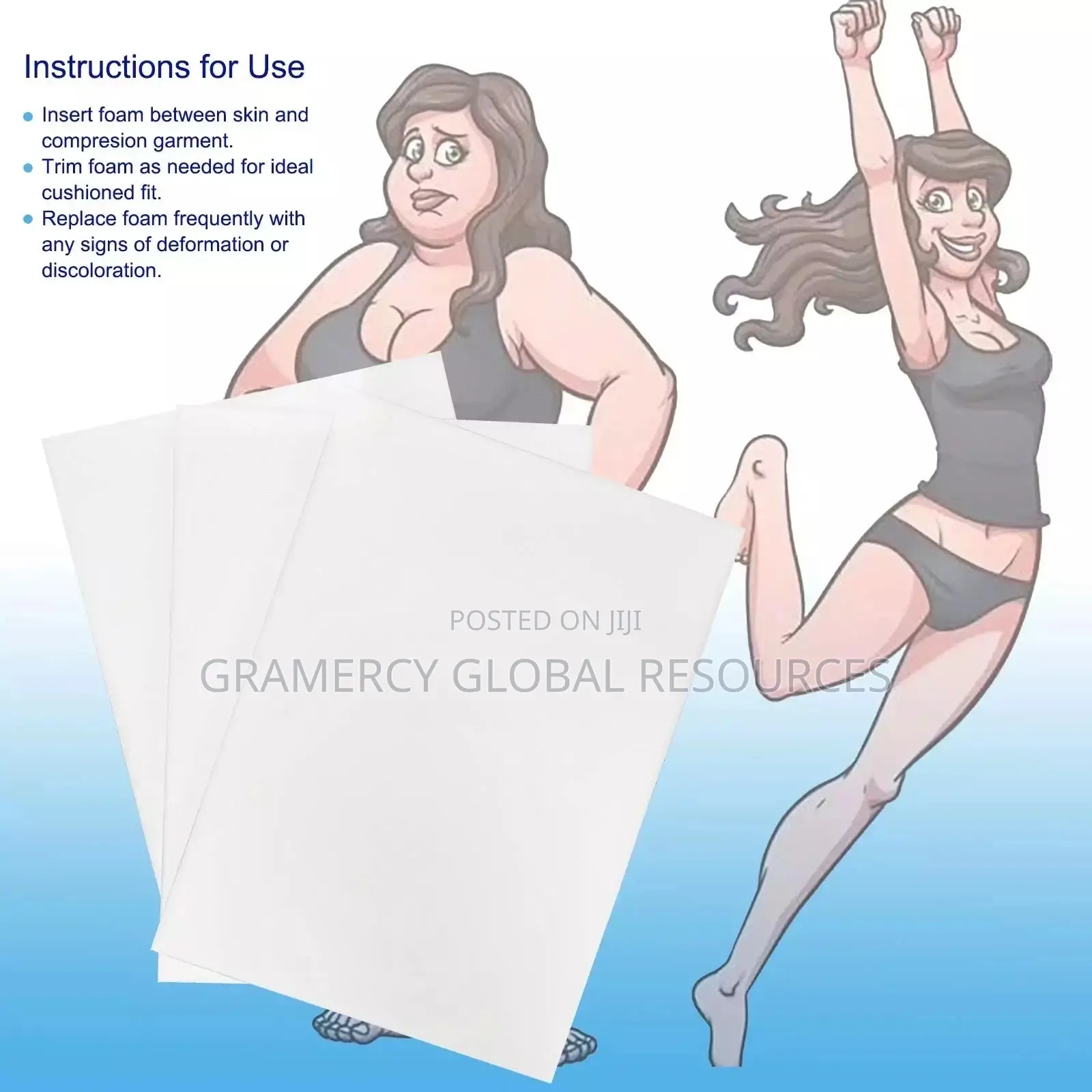3-in-1 of Pack Lipo Boards Lipo Foam Pads for Post Surgery