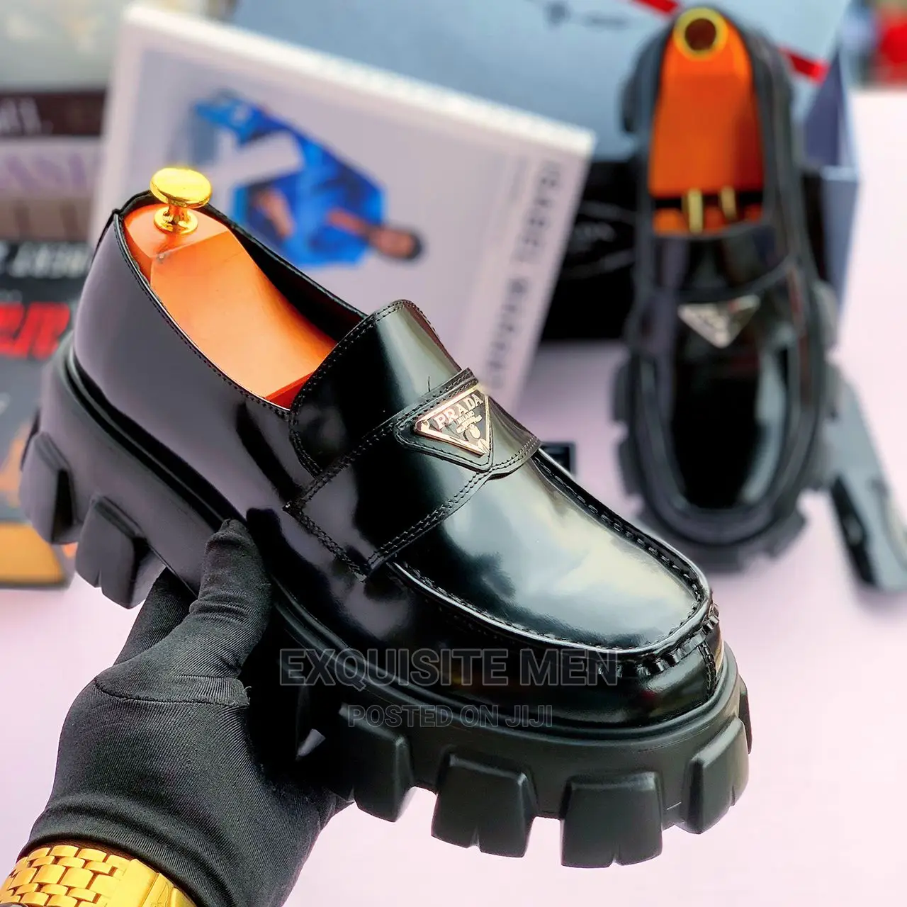 Italian Prada Loafers Men's Shoe