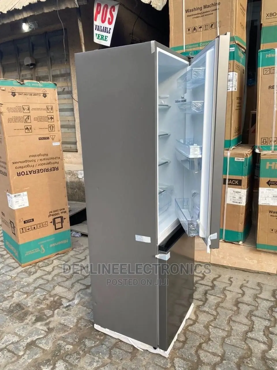 Brand New Hisense Bottom Freezer 264liters With Dispenser .
