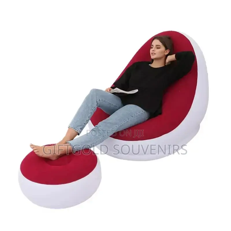 Inflatable Sofa With Foot Stool and Electric Pump