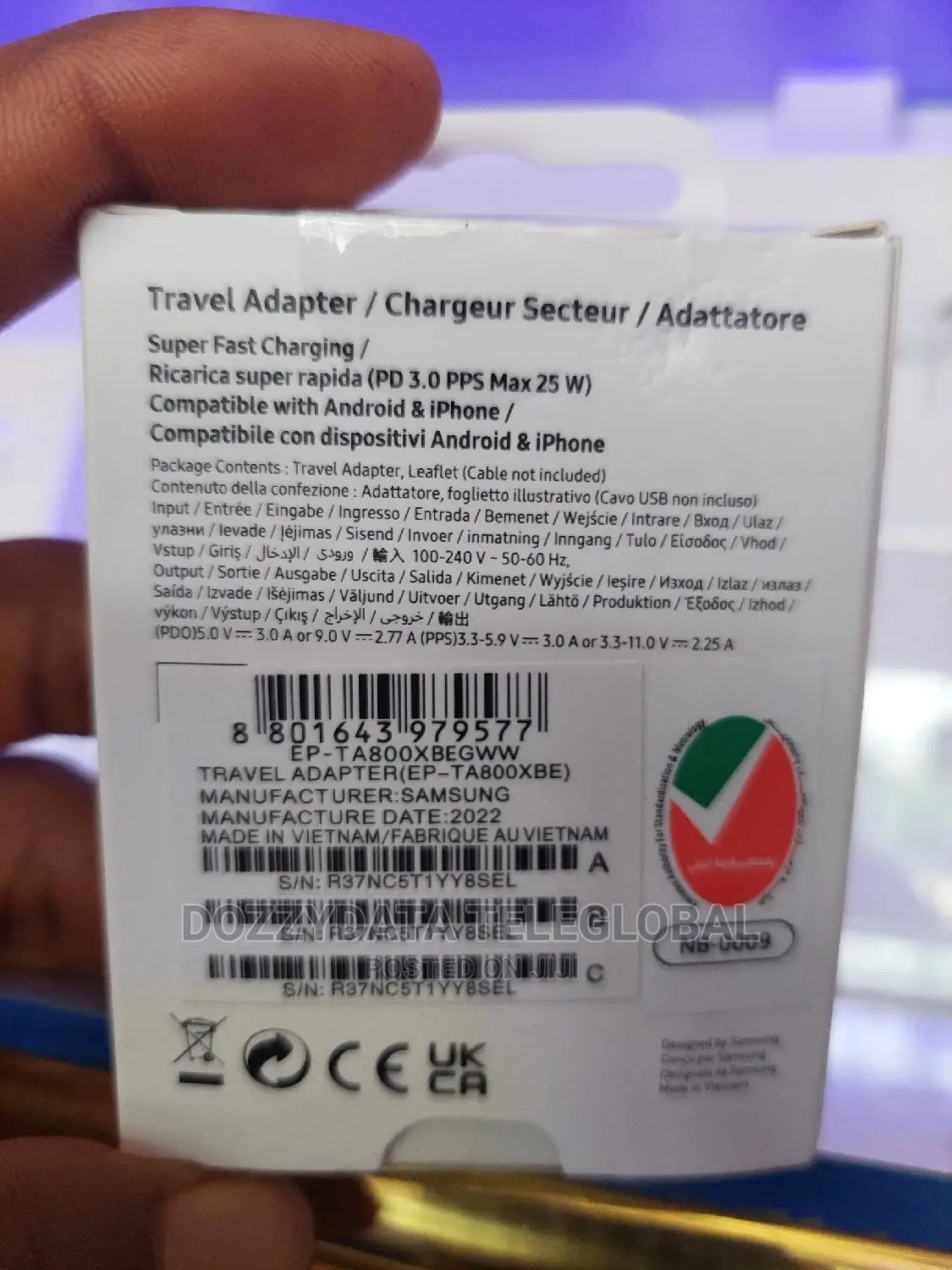 Samsung Galaxy 25W USB-C Fast Charger Head Adapter