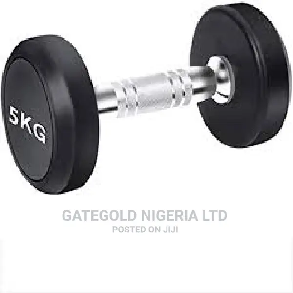 D2250.5 PRO Round Head Rubber Dumbbell 5kg [Pair]
