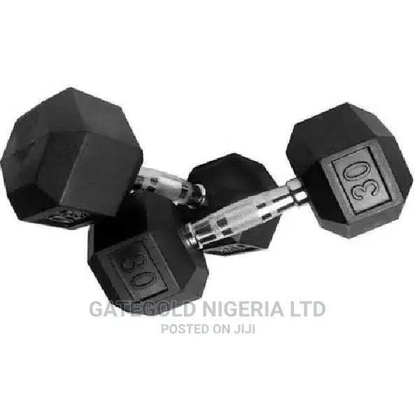 The Pair of 30kg Hex Commercial Dumbbell