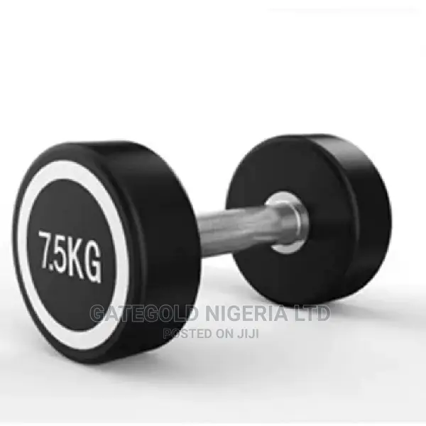 Round Rubber Dumbbells 7.5kg