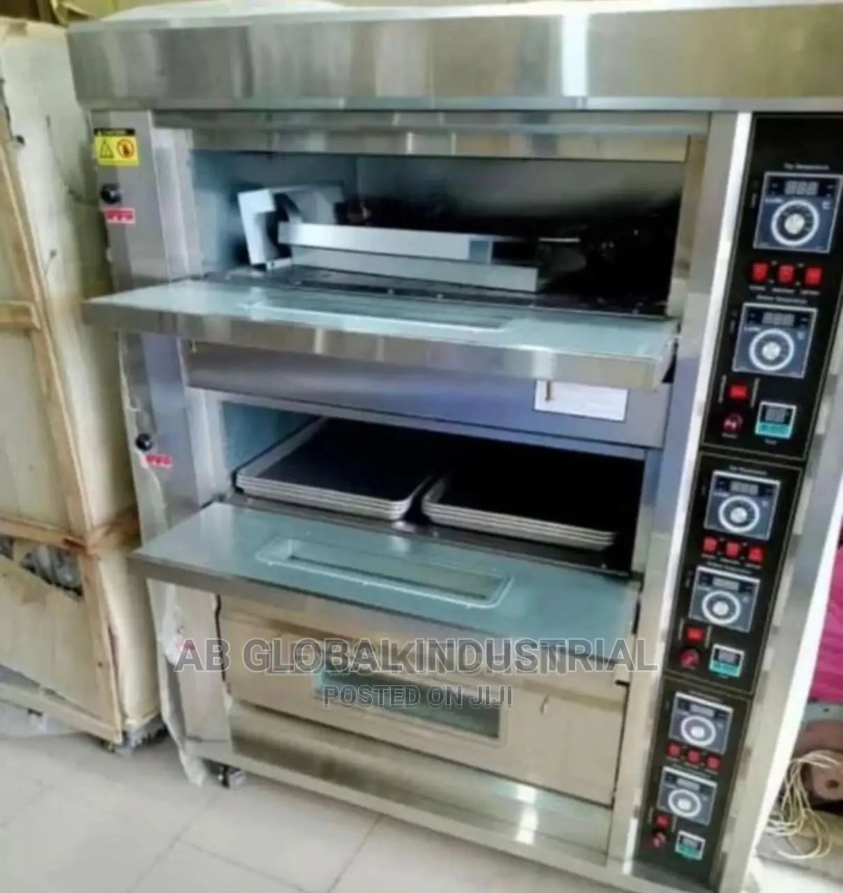 Six (6) Tray Industrial Oven 3 Deck Electric
