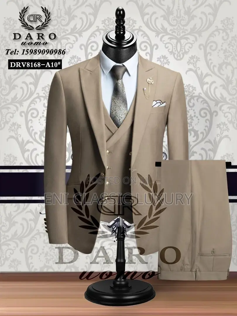 Trendy Mens Suits Slim Fit 3 Piece One Button Formal