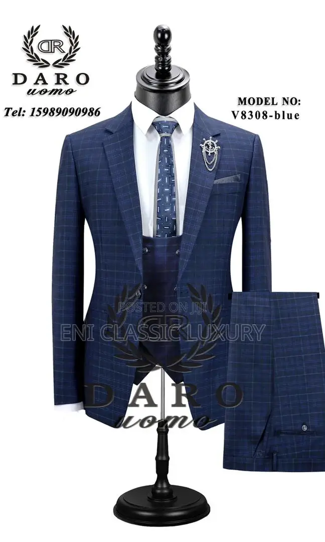 Trendy Mens Suits Slim Fit 3 Piece One Button Formal