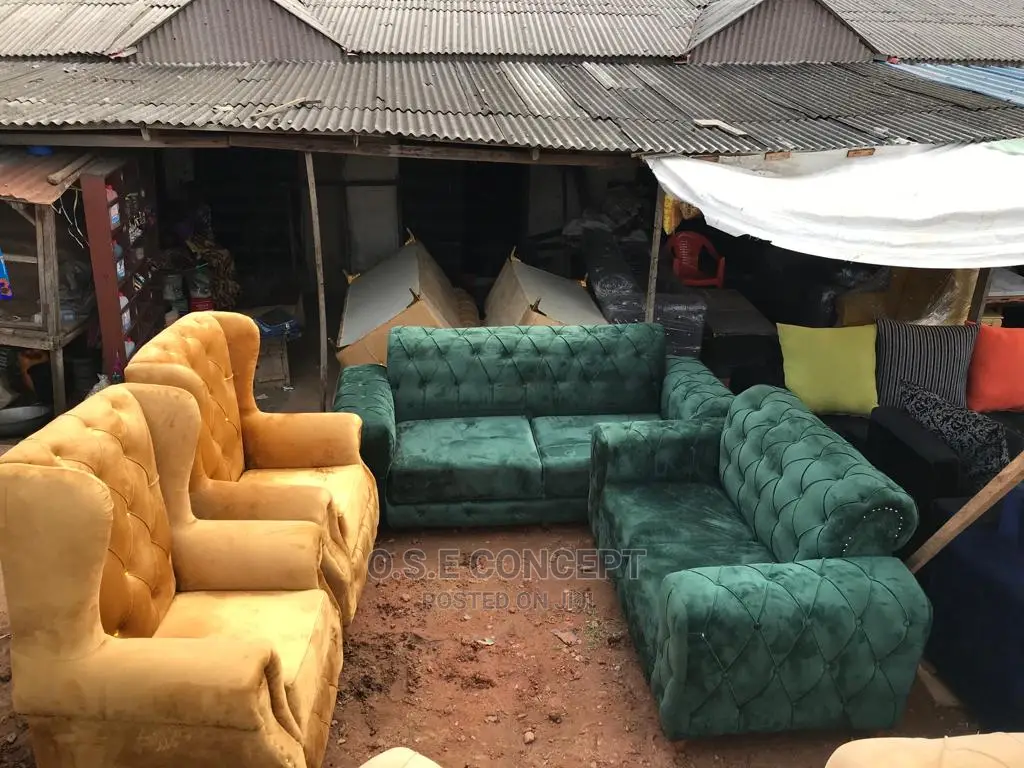 Quality 7 Seater Living Room Fabric Sofa Chair.