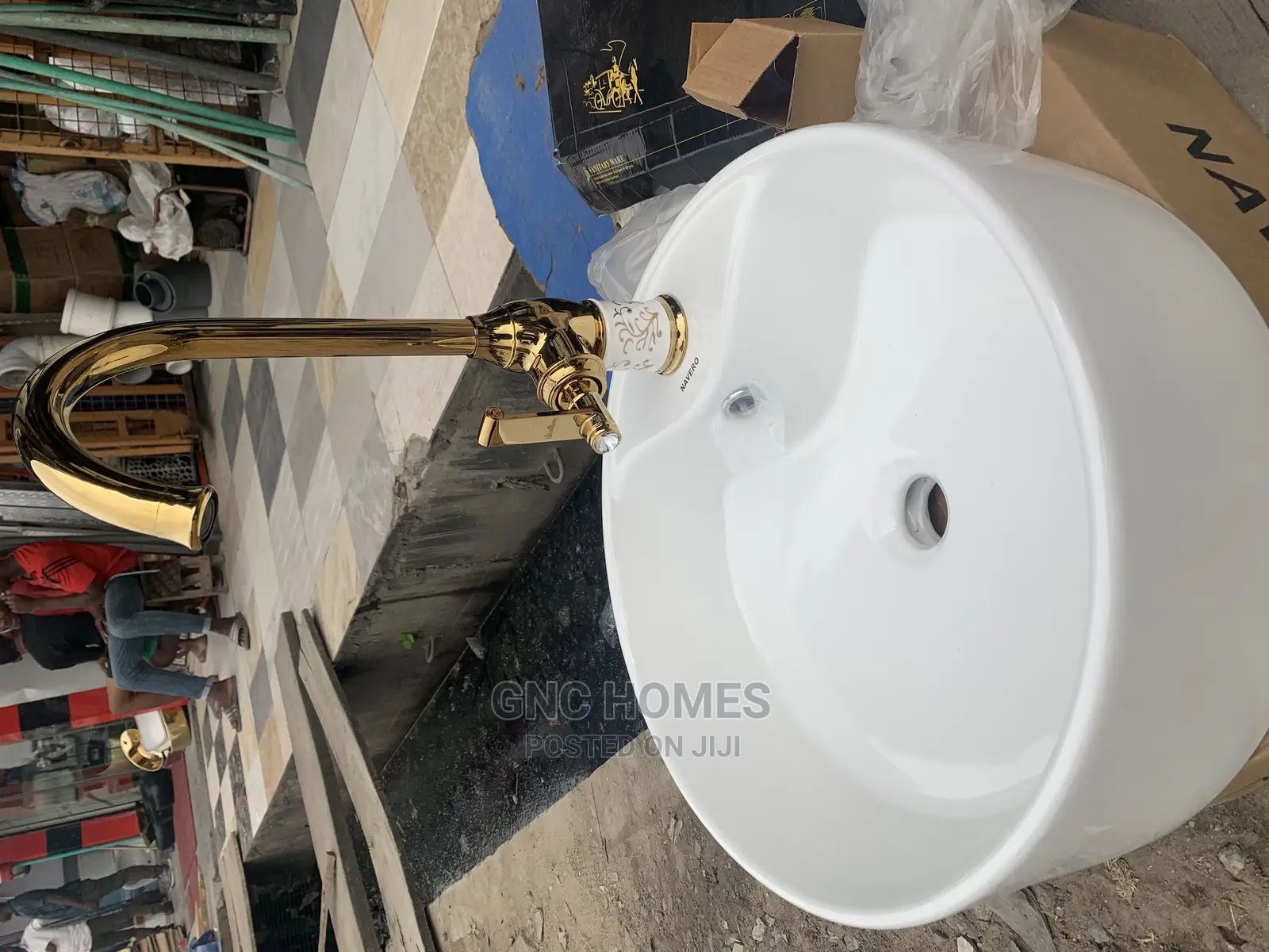 Pedicure Basin (White Gold Black)
