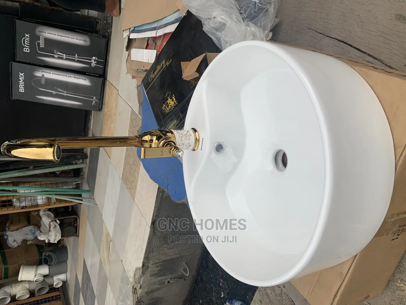 Pedicure Basin (White Gold Black)
