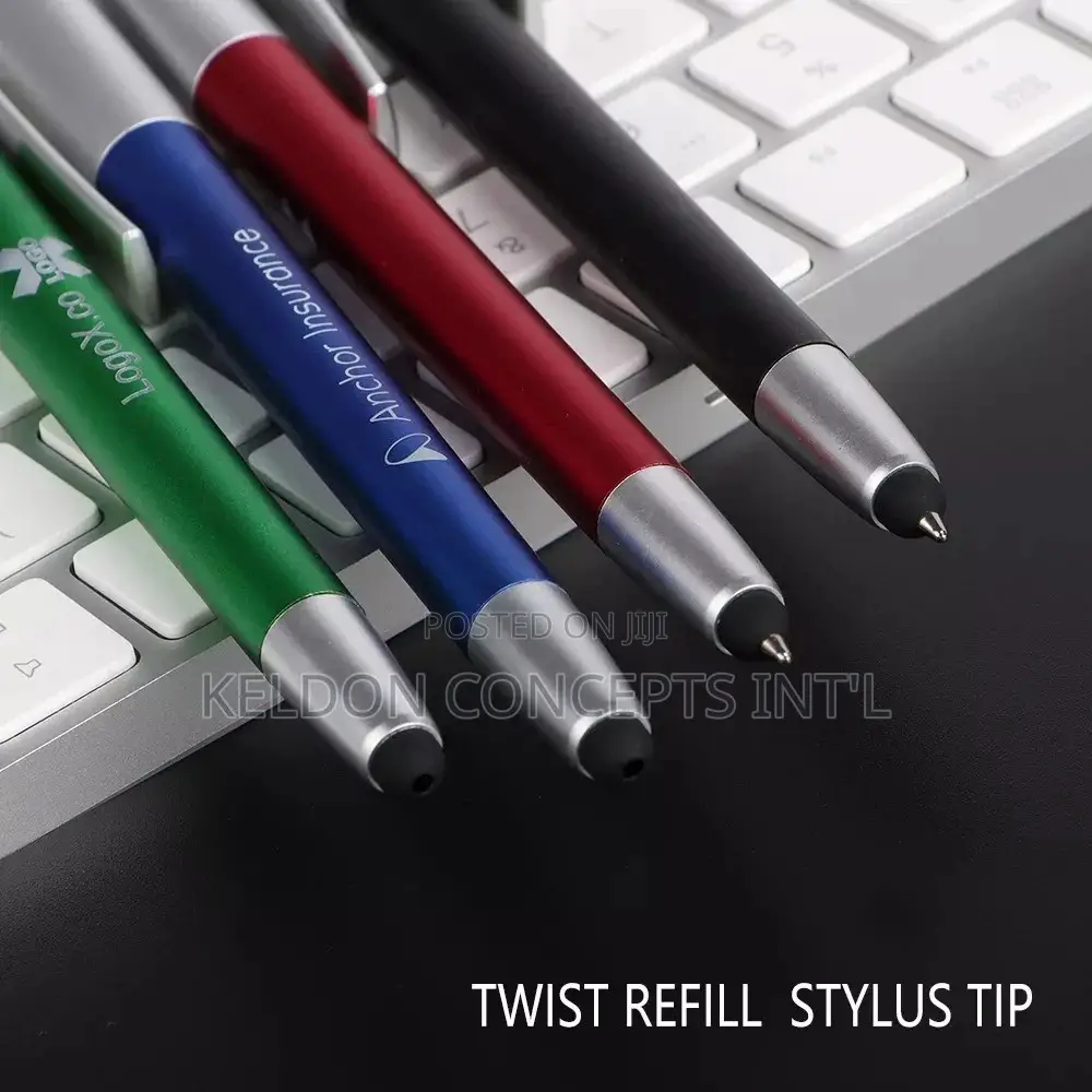 3 in 1 Stylus Ballpoint Light Up Logo Led Pen Moq ; 50pcs