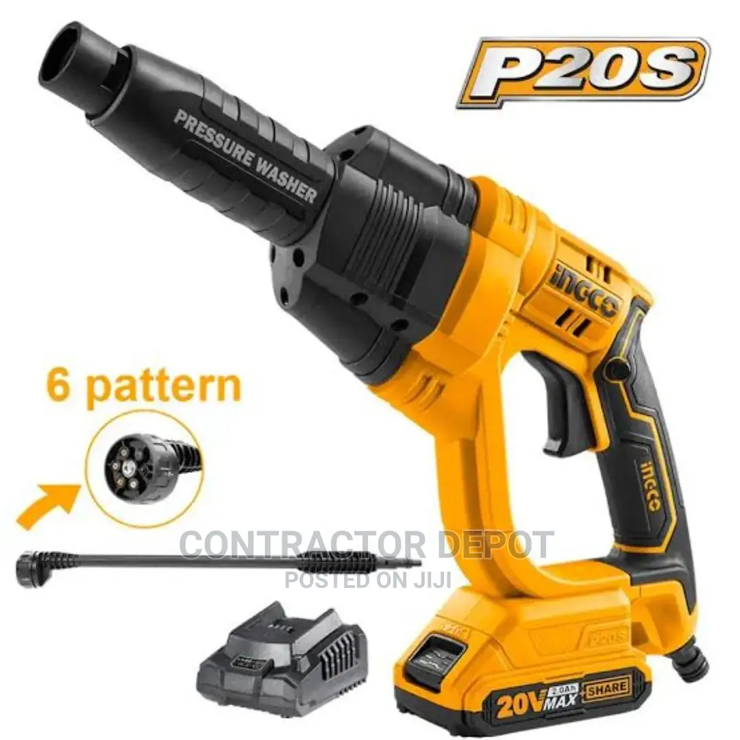 Ingco Battery Pressure Washer With Battery And Charger