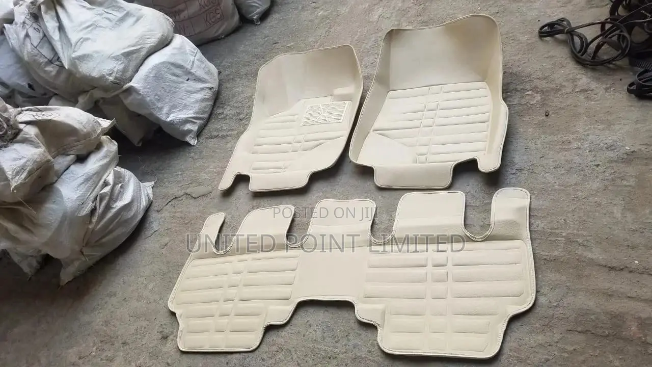 Leather Footmat Milk Color Cream