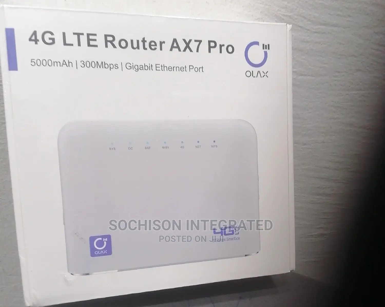 Olax 4G LTE Router Ax7pro 5000mah 300mbps Gigabit Ethernet