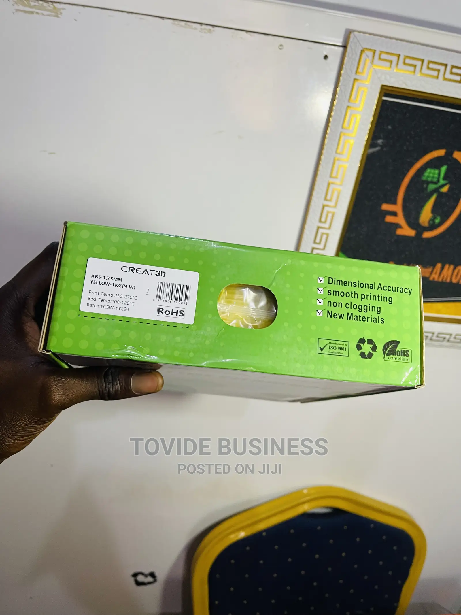 1kg 1.7mm Yellow 100% Pure Abs 3d Printer Filament Abs