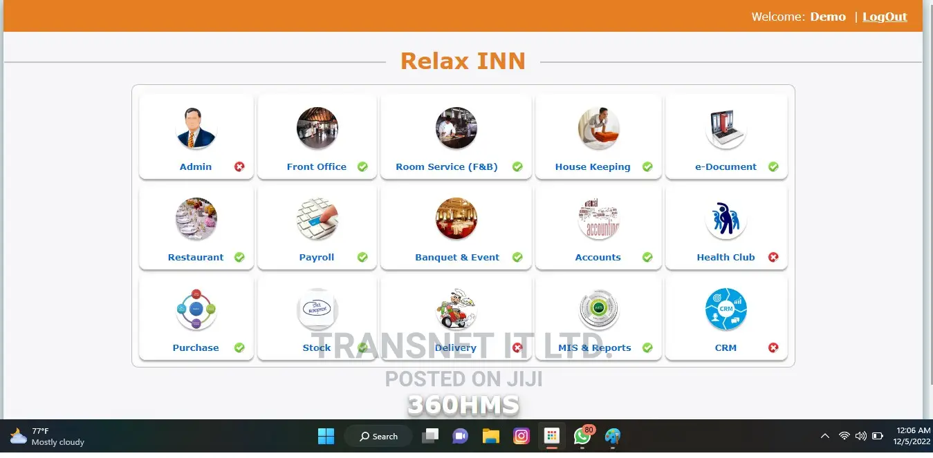 Hotel Management Software, Setup Training