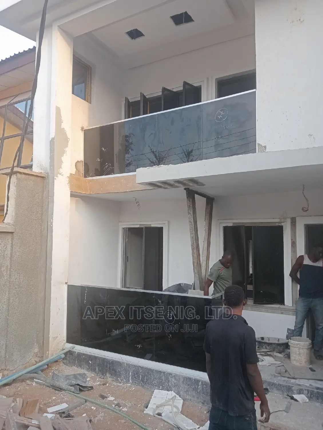 Glass Balcony Frameless Grey