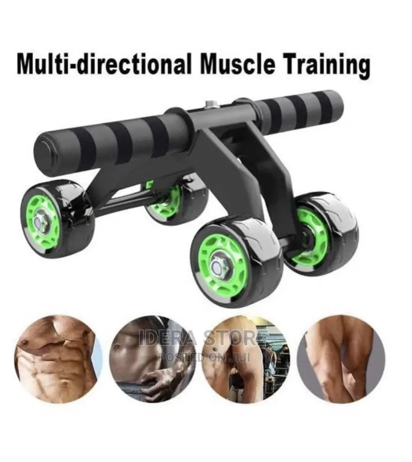 Balance 4 Wheel Roller Slides AB Wheel Abdominal Exercise