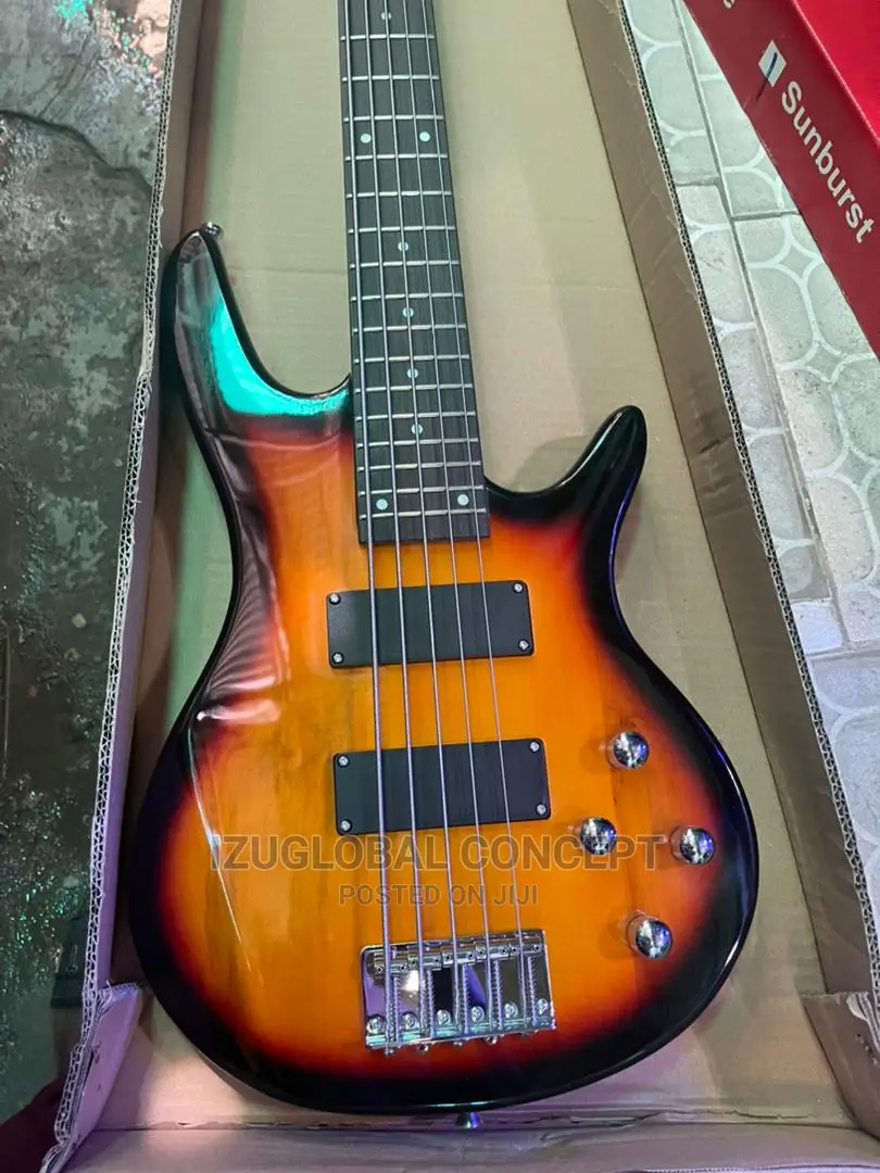 Professional Base Guitar 5 Strings 24flats With Bag Belt