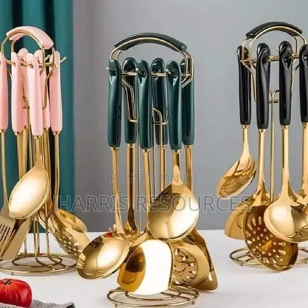 Gold Plated Stainless Steel Cooking Spoons