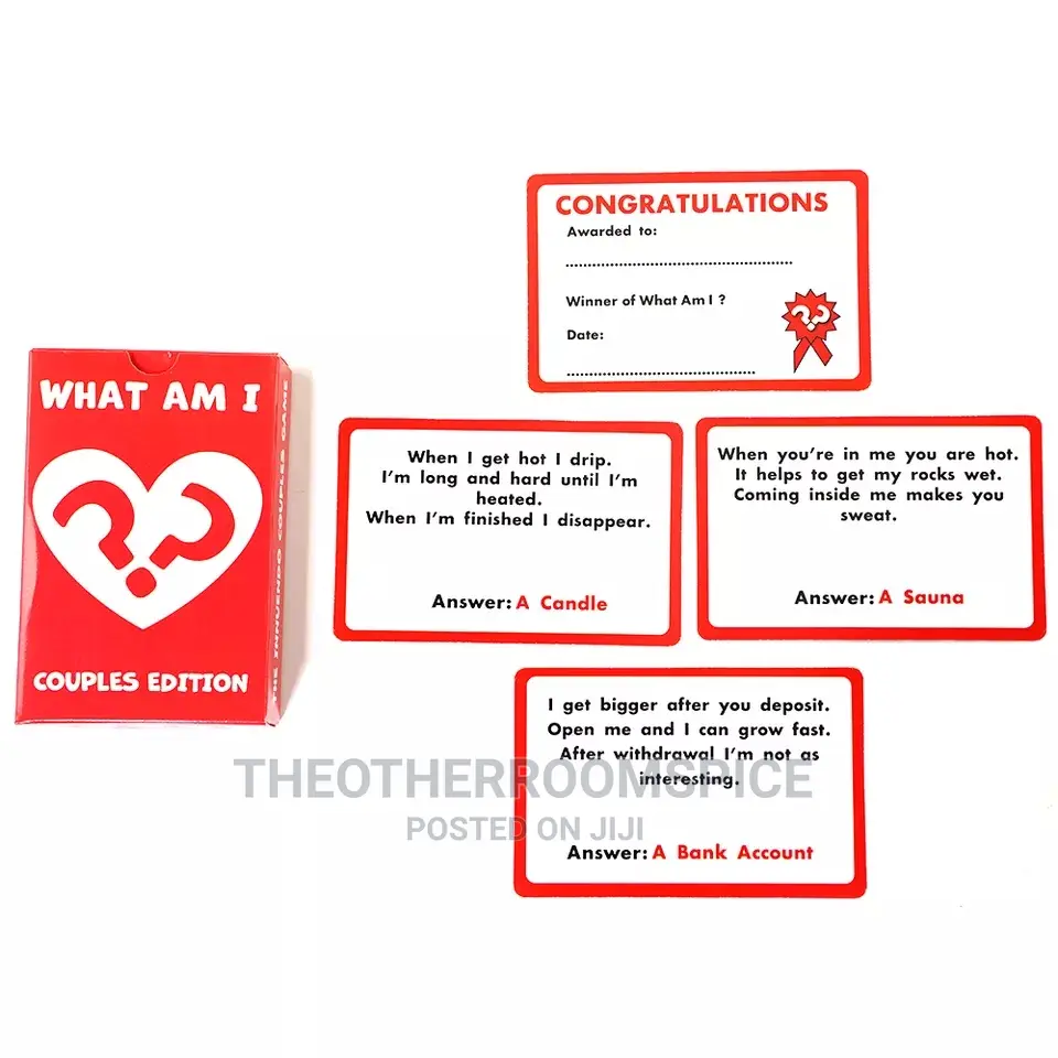 What Am I? X Rated Riddles Adult Drinking Game
