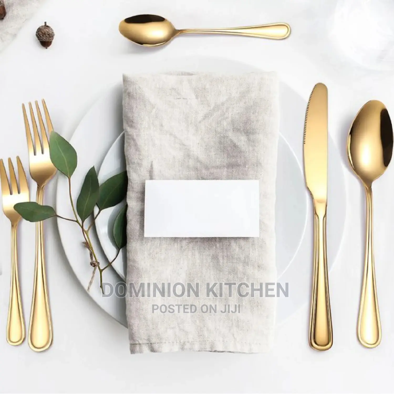Set of 24pcs Gold Cutlery Spoons Fork and Knife