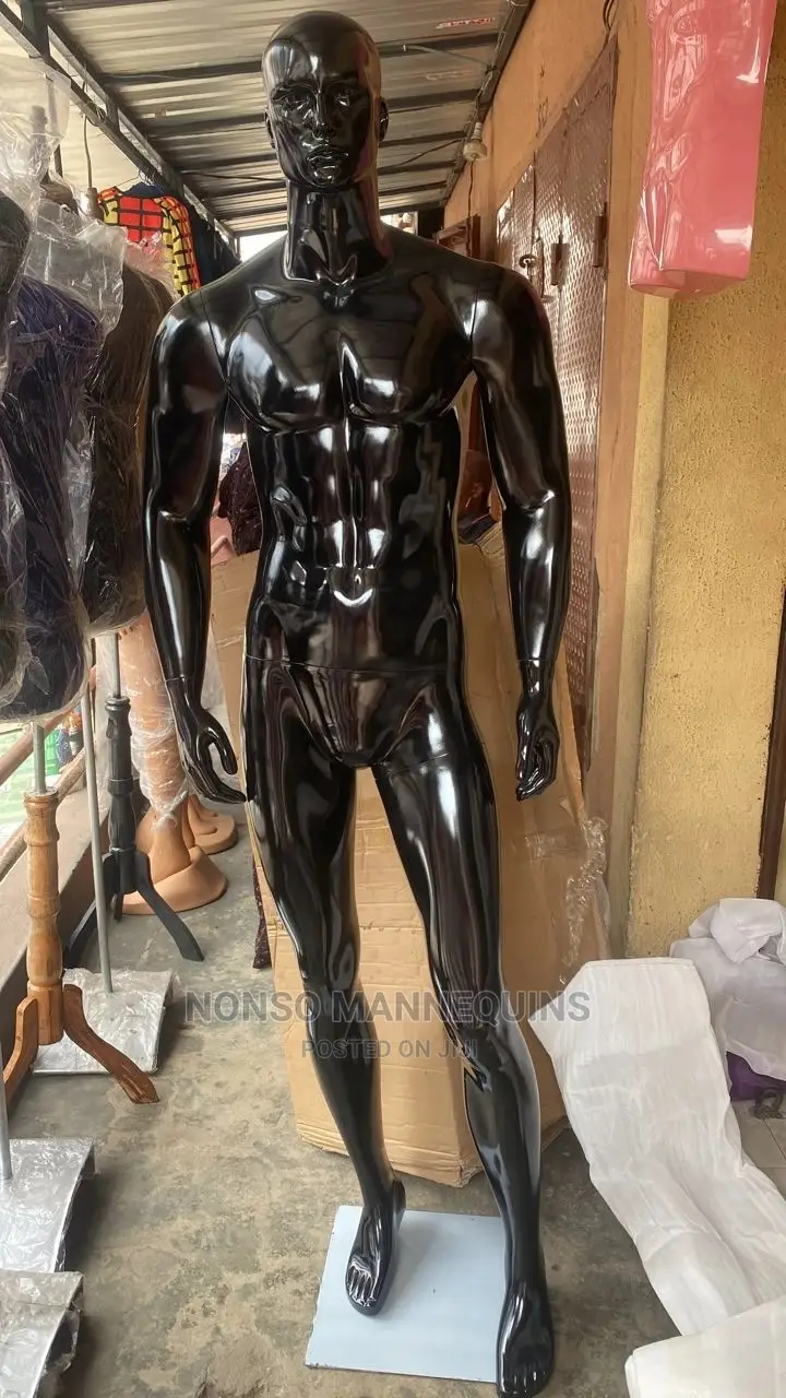 Black Fibre Glossy Full Male Mannequin