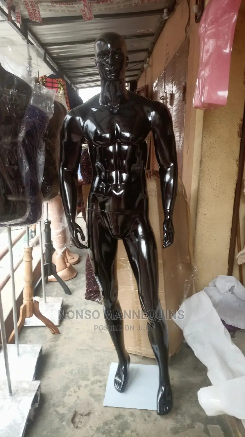 Black Fibre Glossy Full Male Mannequin