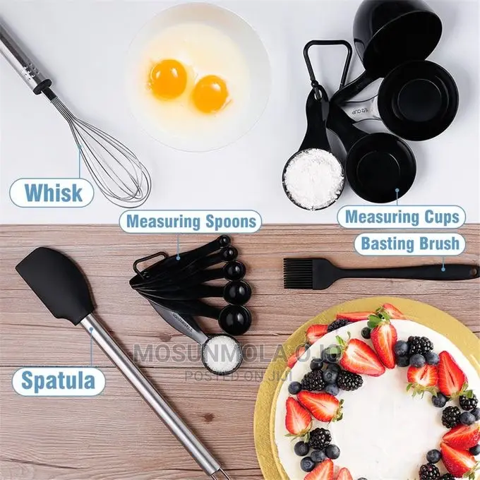 23pcs/Set Non-Stick Silicone Cooking Utensils Spoons