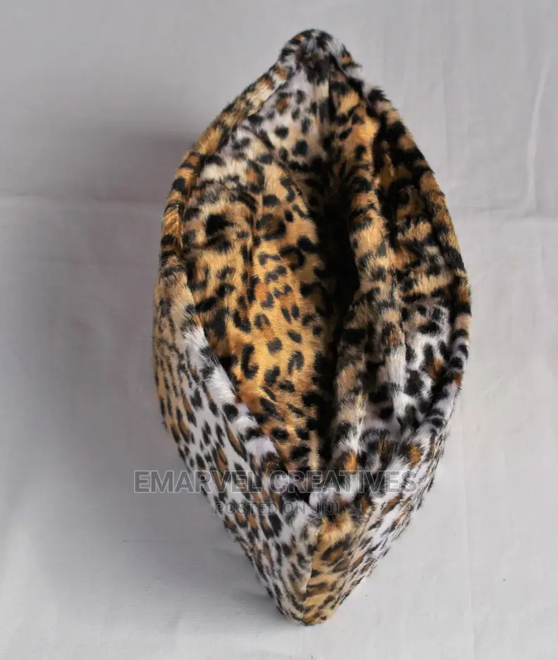 Leopard/Cheetah Print Velvet Cap, Animal Print Cap, Igbo Cap