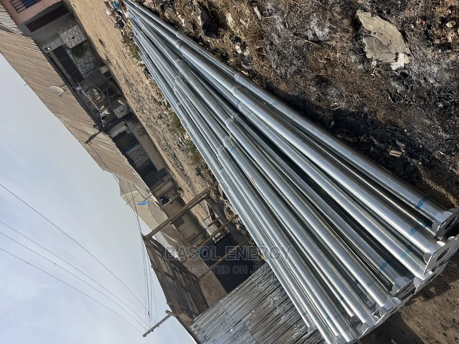 7meters Solar Galvanized Steel Pole
