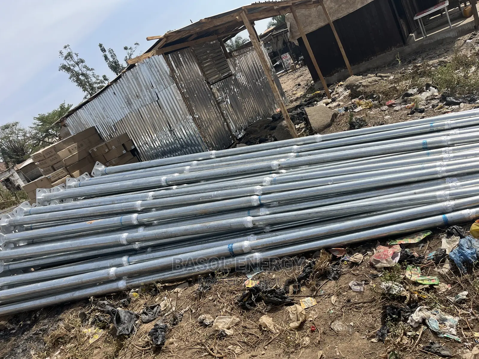 7meters Solar Galvanized Steel Pole