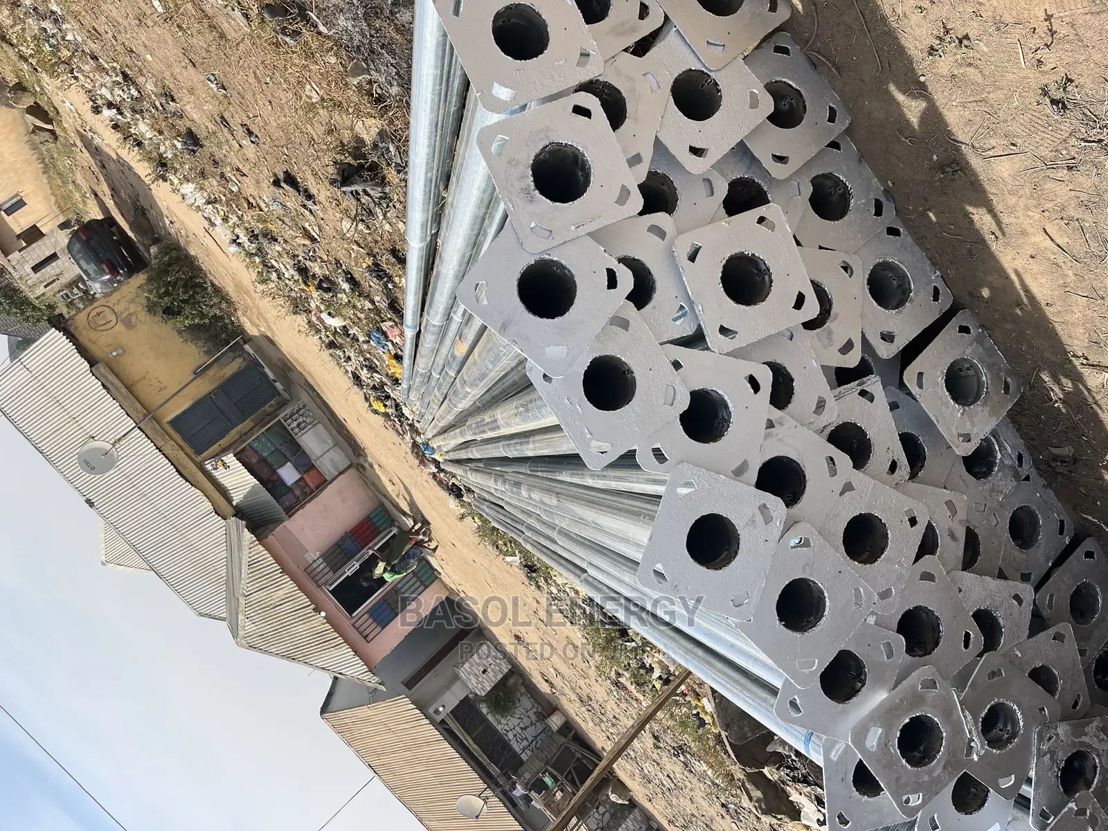 7meters Solar Galvanized Steel Pole