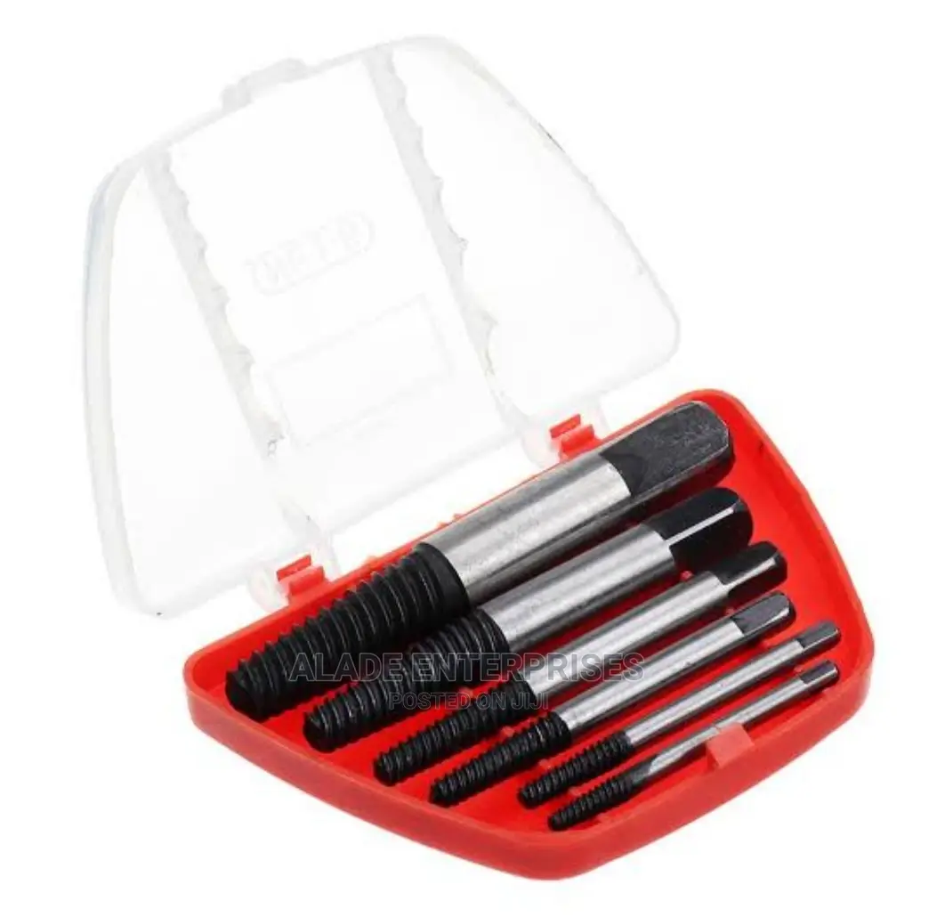 Screw Extractor Set, 6 Pieces Chrome Vanadium Steel Bolt