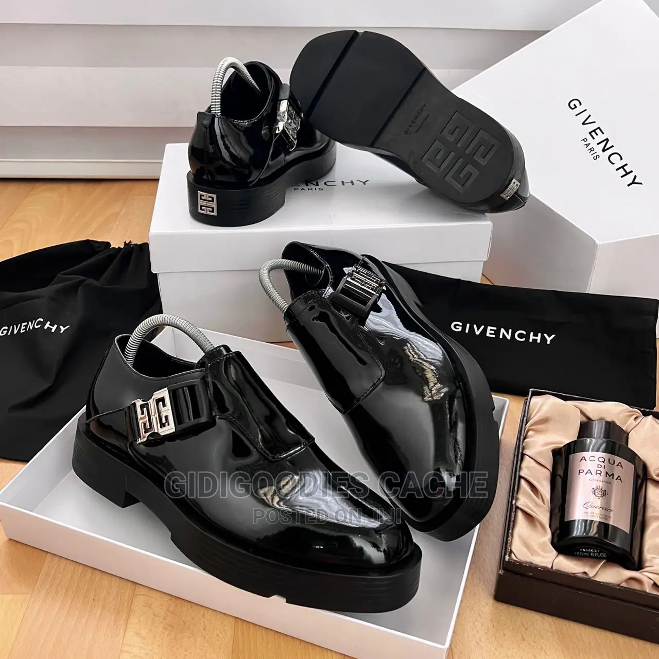 Givenchy Men's Black Neoprene Combat Boots