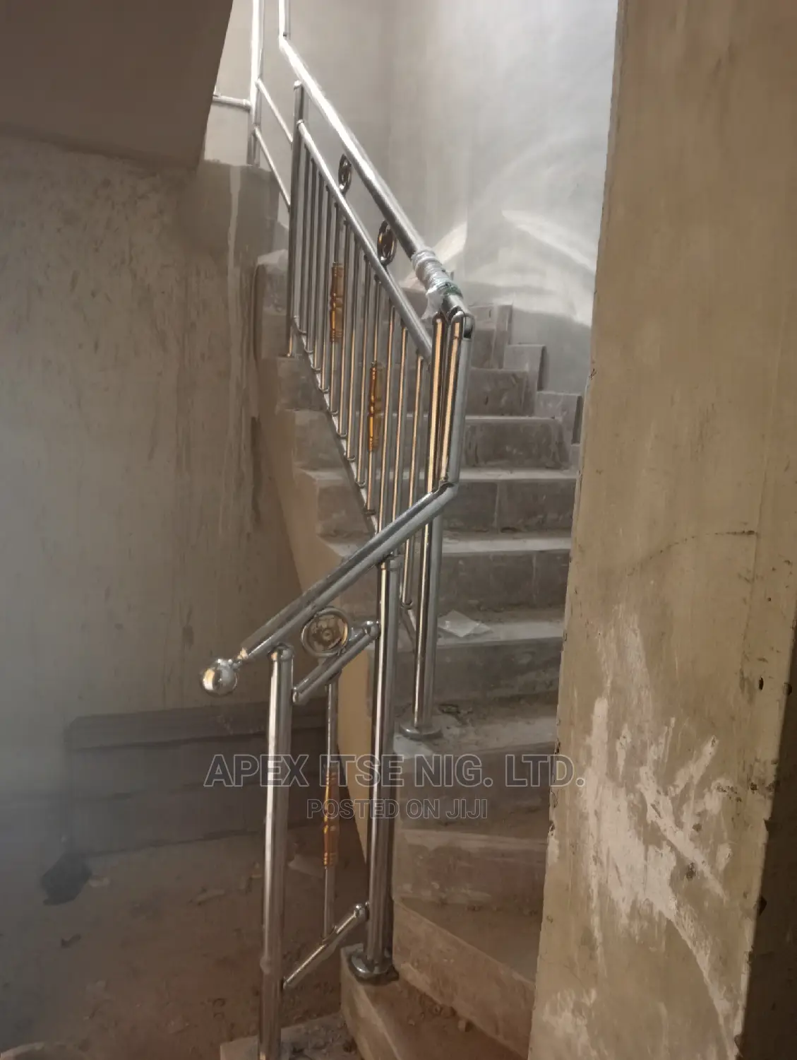 Staircase Railing Silver Steel