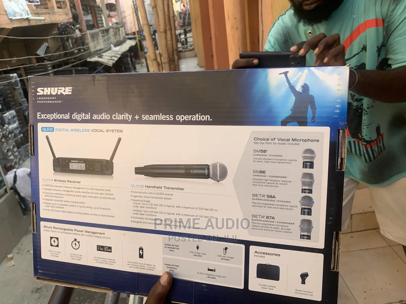 Original SHURE GLX-D With SM58 Digital Wireless Microphone