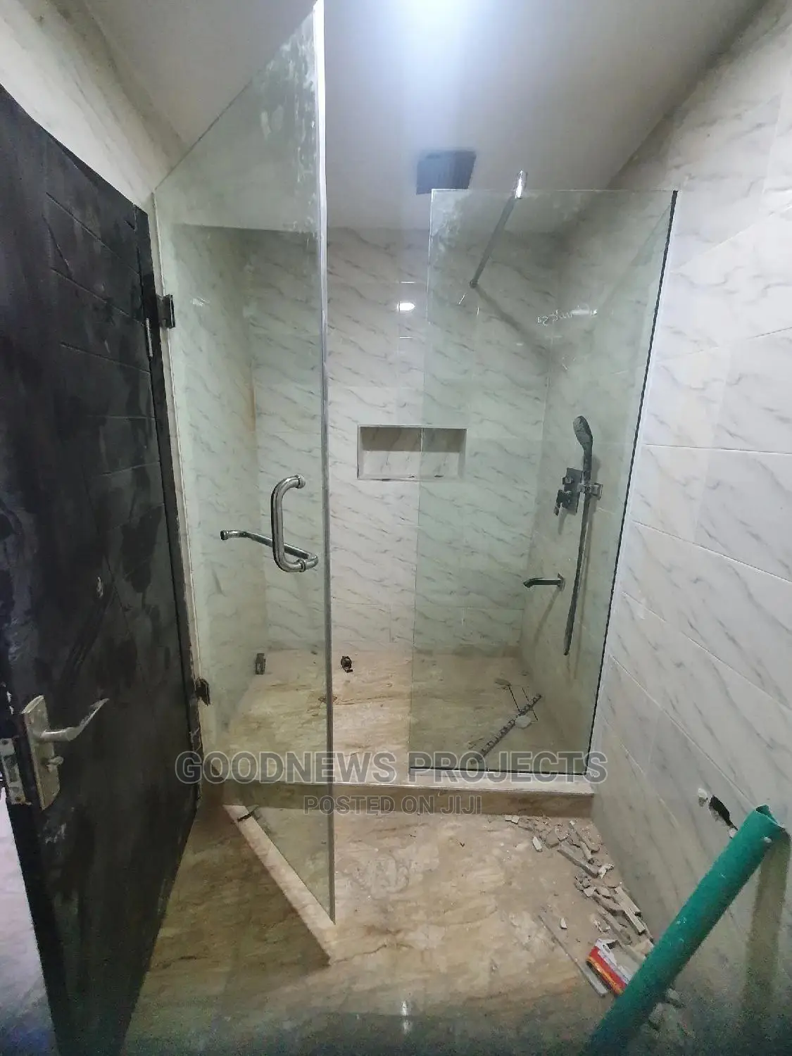 Frameless Tempered Shower Hinged Glass