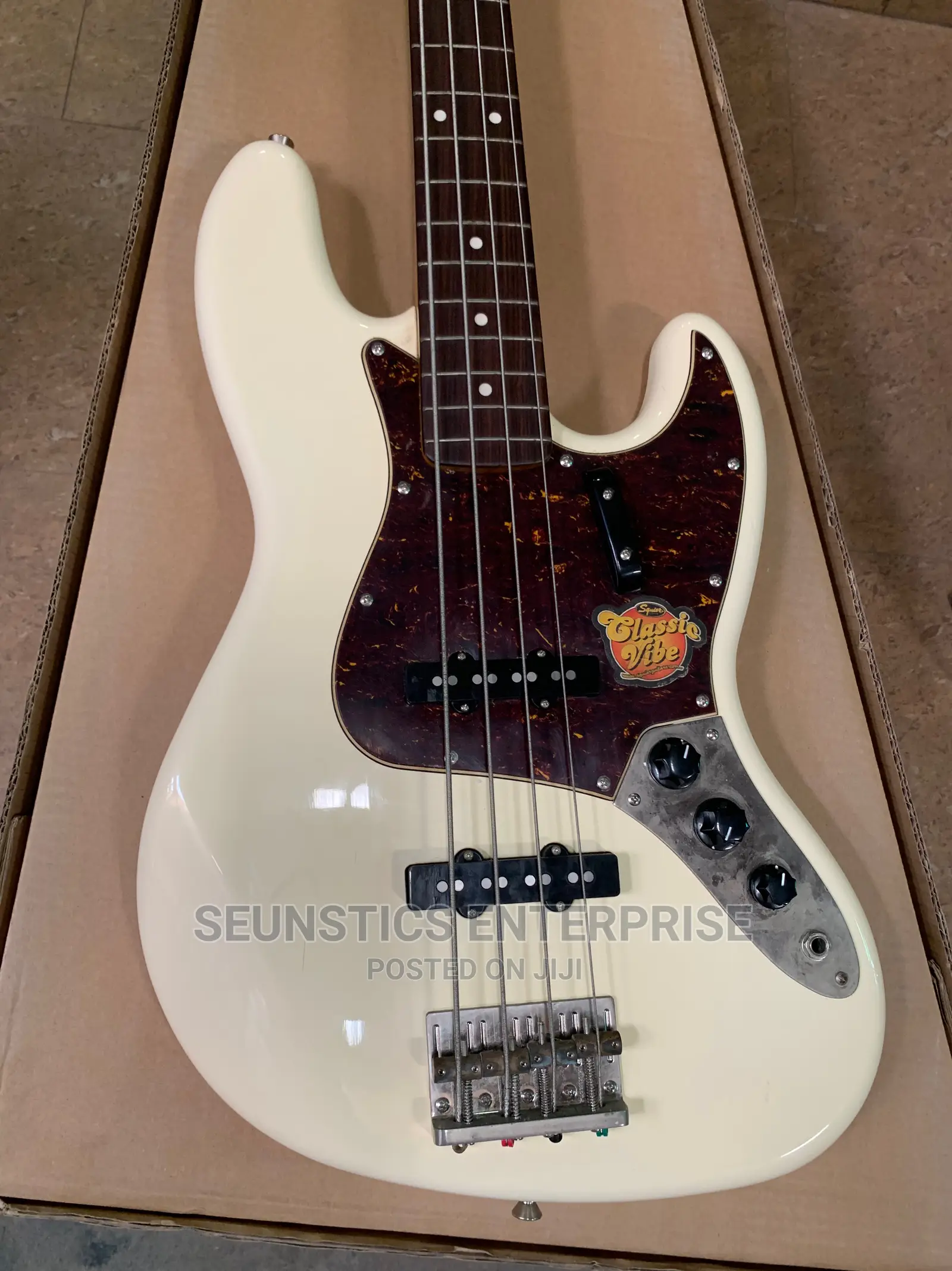 Quality Four String Squier by Fender Jazz Bass Guitar