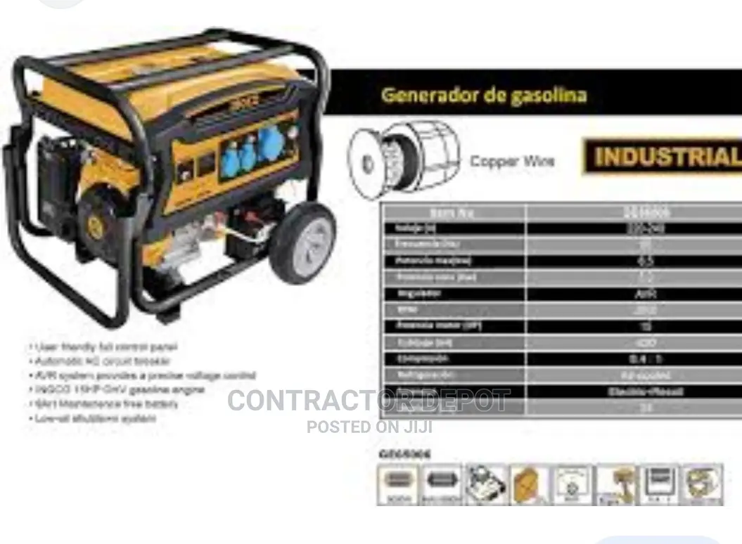 Ingco Gasoline Generator 7500W 7 5kva