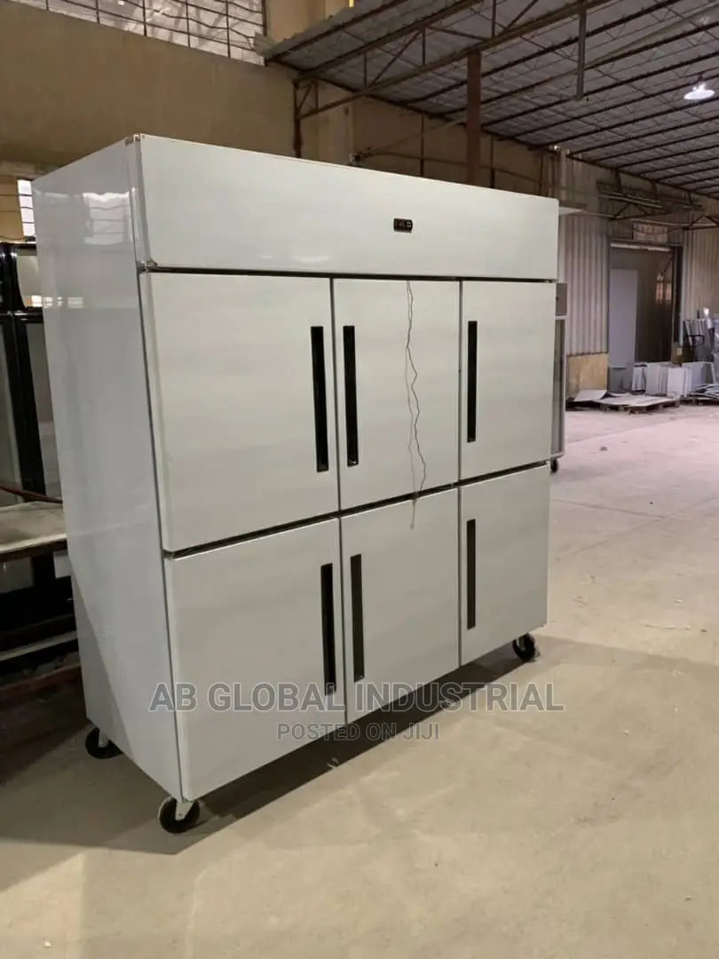 Six 6 Door Stainless Steel Fridge And Freezer