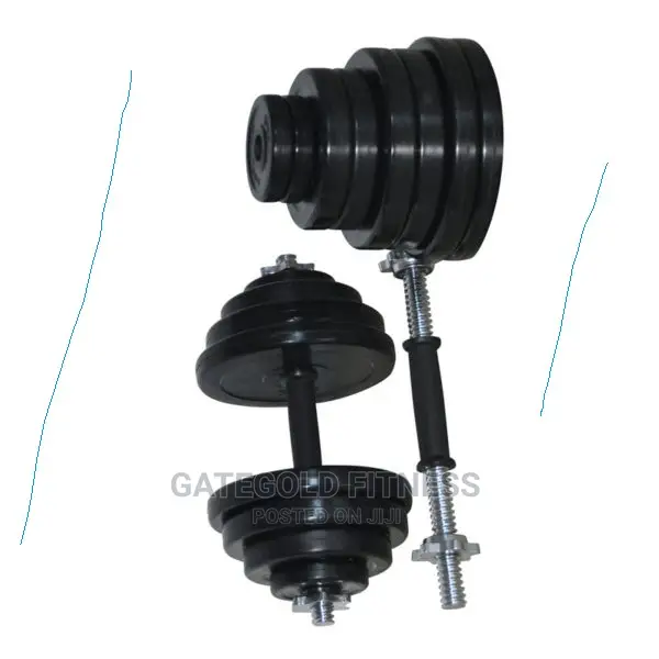Wk-40r Deluxe 40kg Rubber Dumbbell KIT