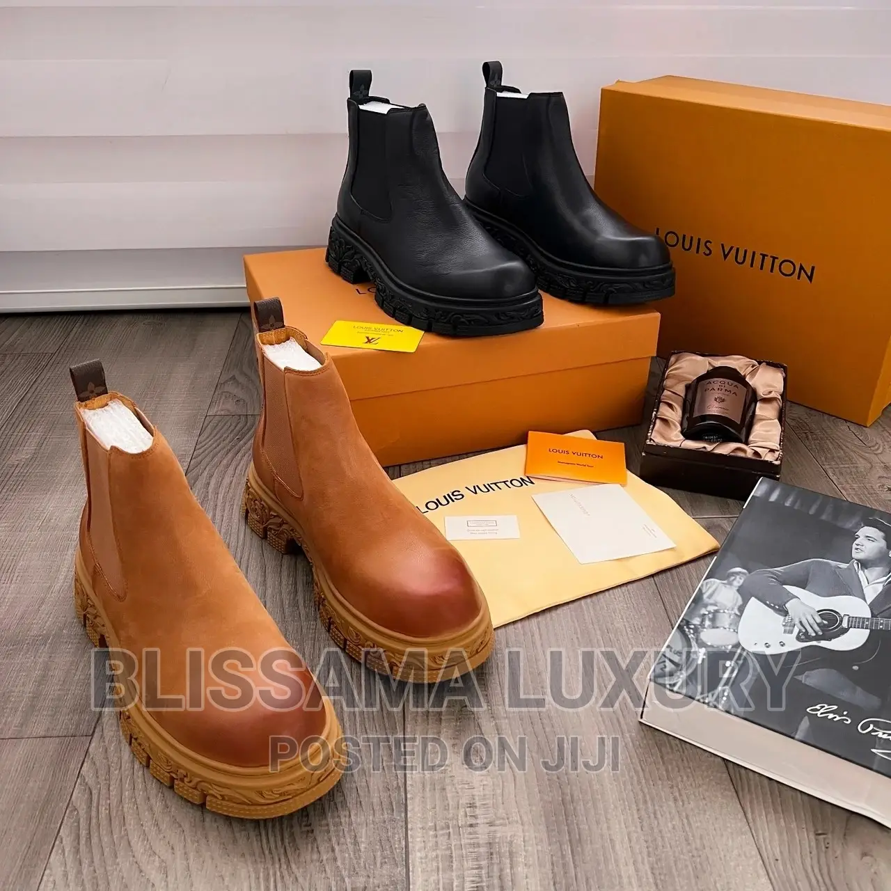 Luxury Louis Vuitton Barque Chelsea Boot