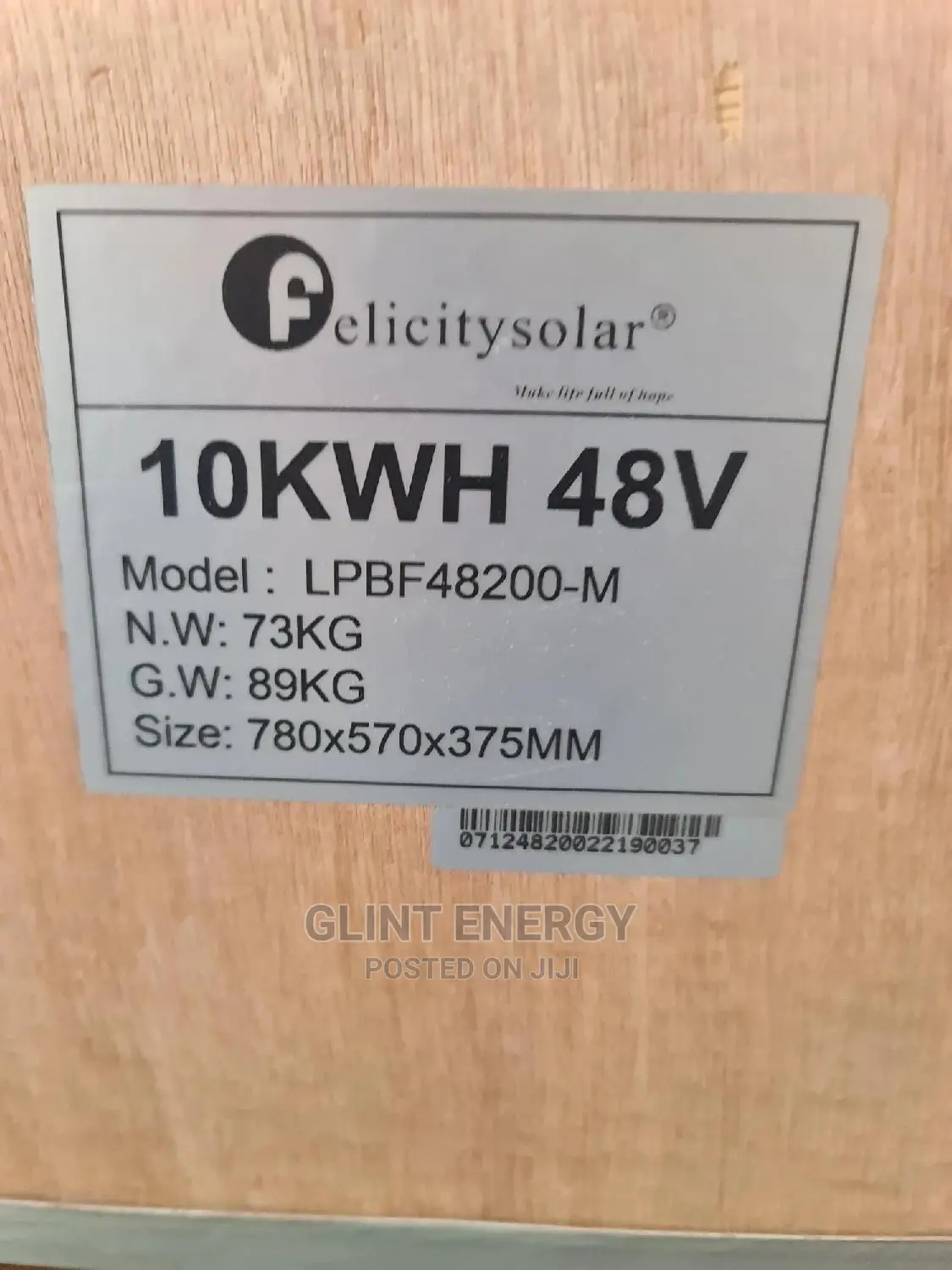 Lpbf4820-m 10kwh 48v Felicity Lithium Battery