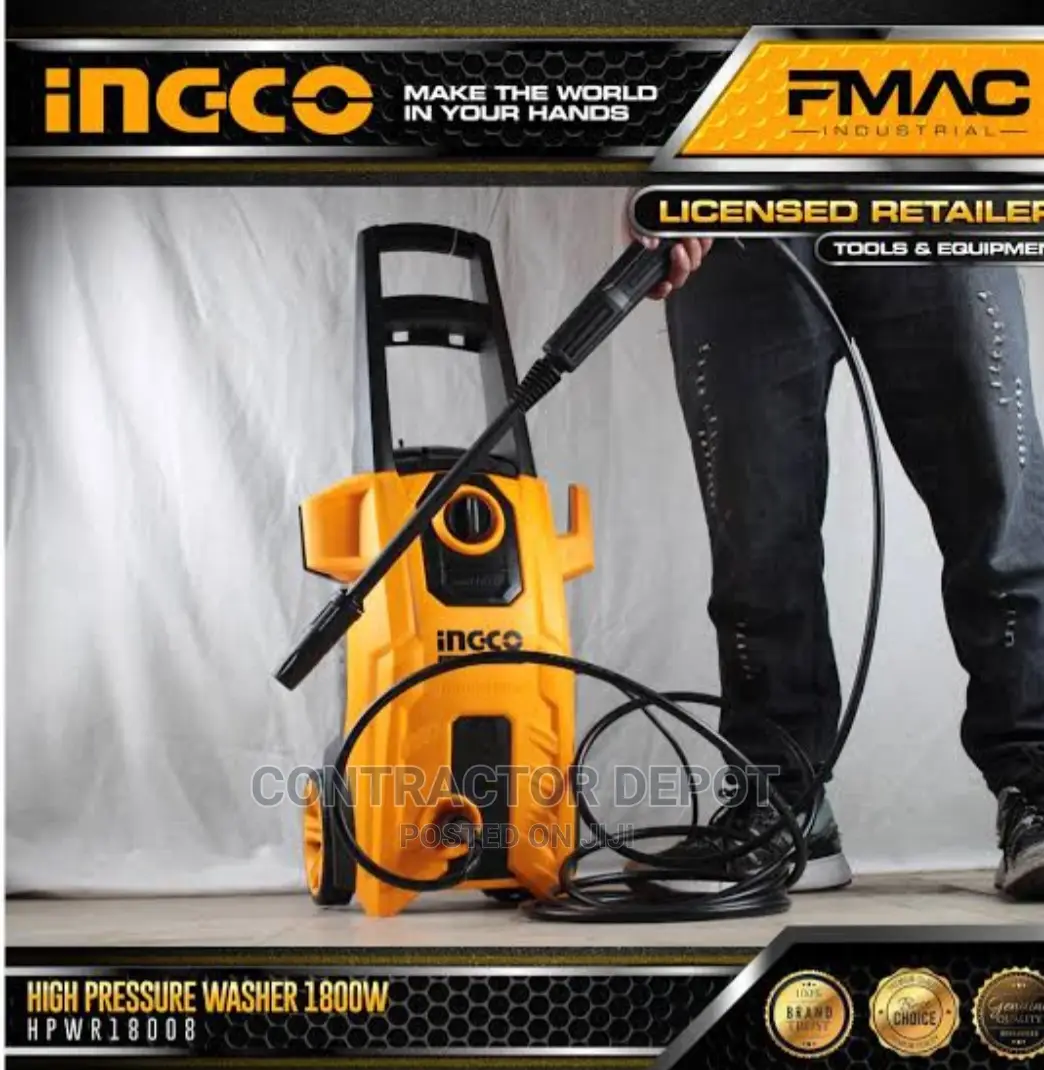 INGCO High Pressure Washer 1800W Pure Copper Auto Stop