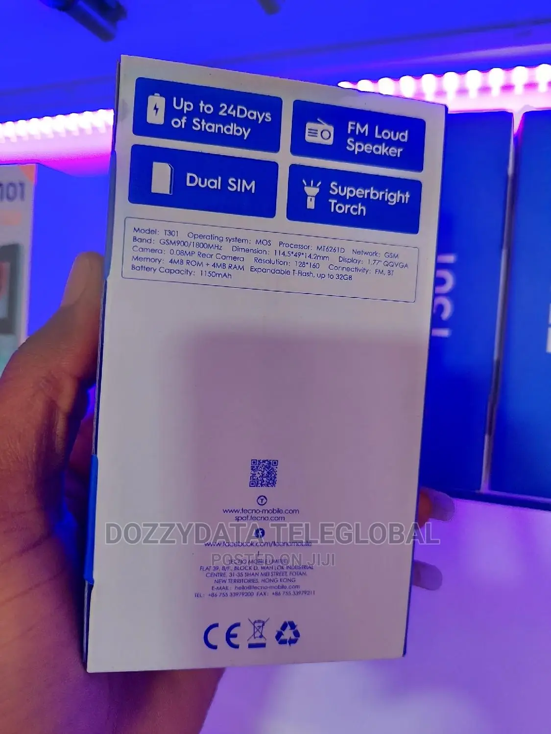 New Tecno T301 Blue