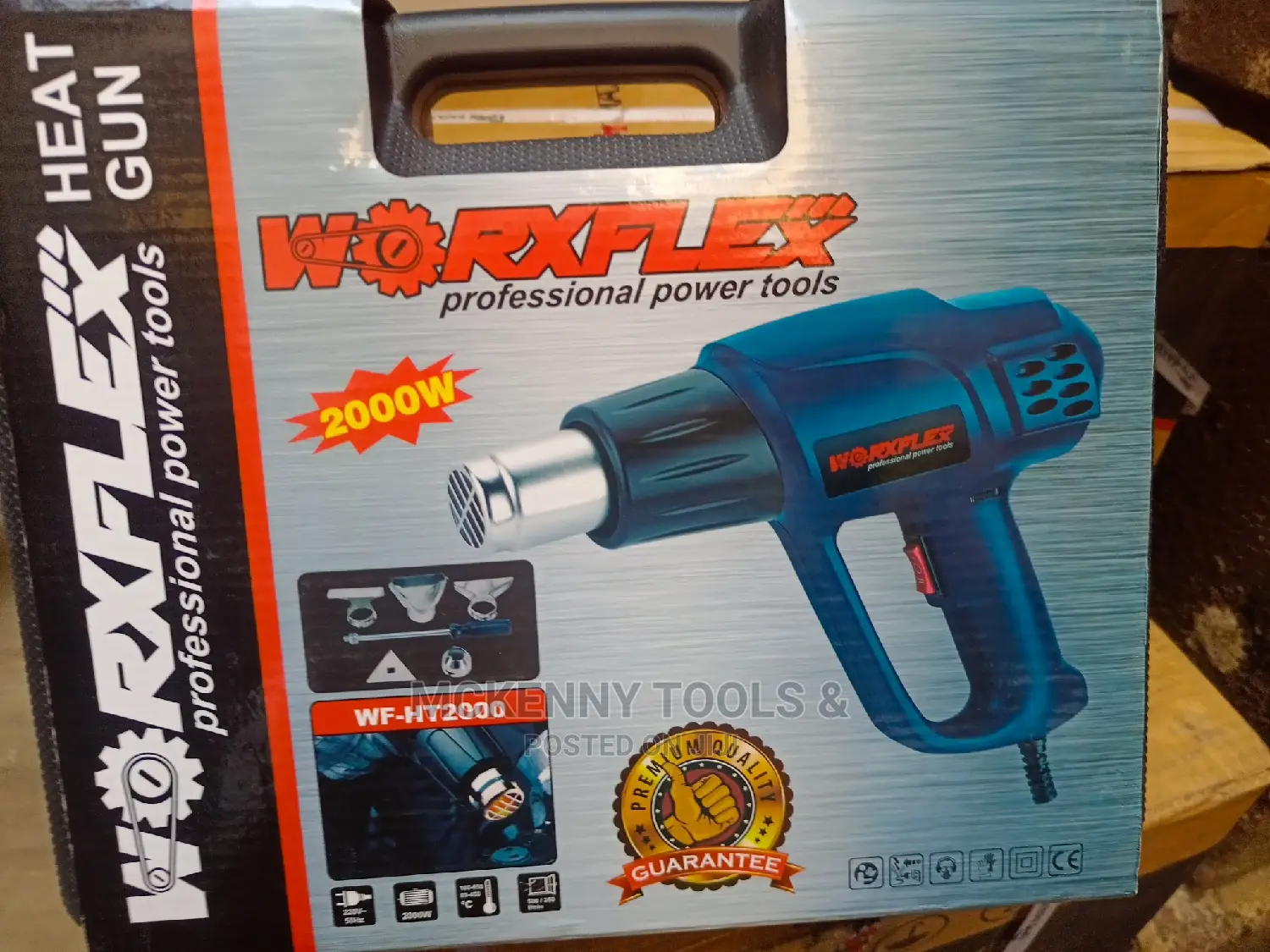 2000 Watt Hot Air Heat Gun With 4pc Nozzles