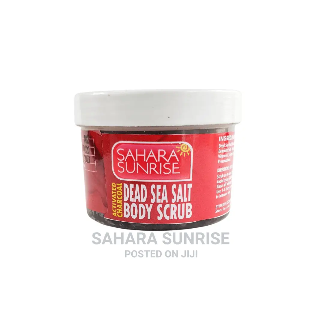 Activated Charcoal Dead Sea Salt Scrub, Natural Body Scrub