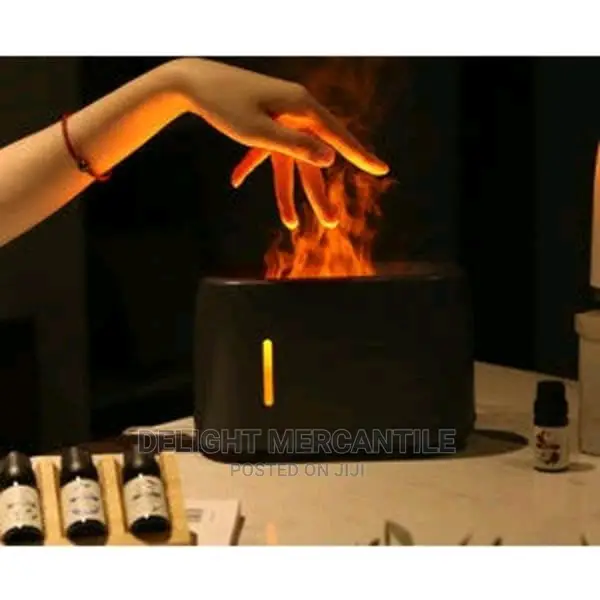 3D Flame Aroma Diffuser With Remote Control N Essential Oil
